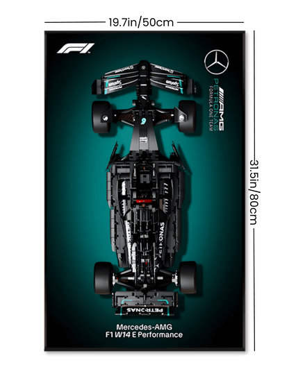 Set Mercedes-AMG F1 W14 E Performance 42171  + Wall Display Frame